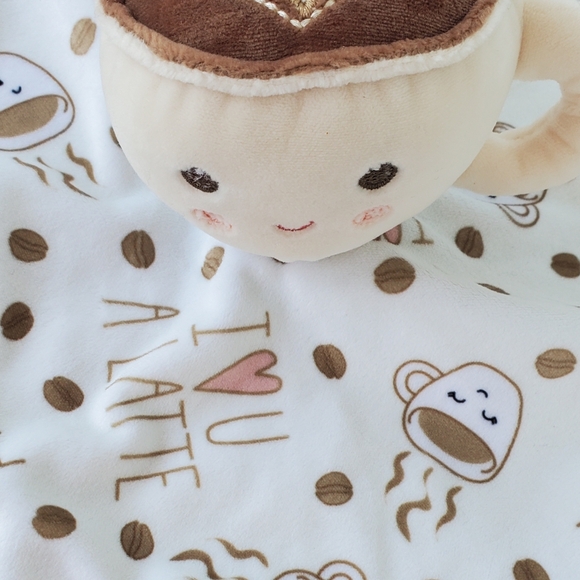 Sweet Soothie I Love You Latte baby Blanket Lovey Mary Meyer Coffee Mug Plush - Picture 5 of 7